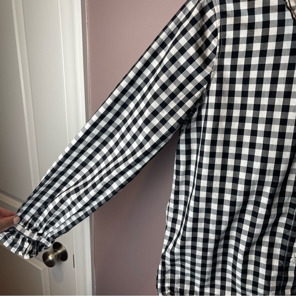 J Crew Cottage cotton poplin top gingham BP623 (2023 style) - Picture 7 of 14